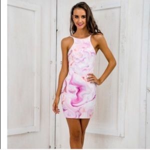 Sabo Skirt Pink and White Swirl Dress